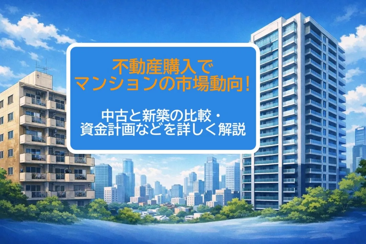 不動産購入でマンションの市場動向!中古と新築の比較・資金計画などを詳しく解説